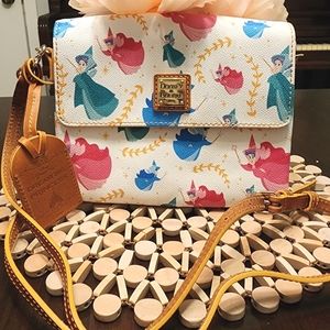 Dooney & Bourke sleeping beauty 60th anniversary crossbody fairies leather white